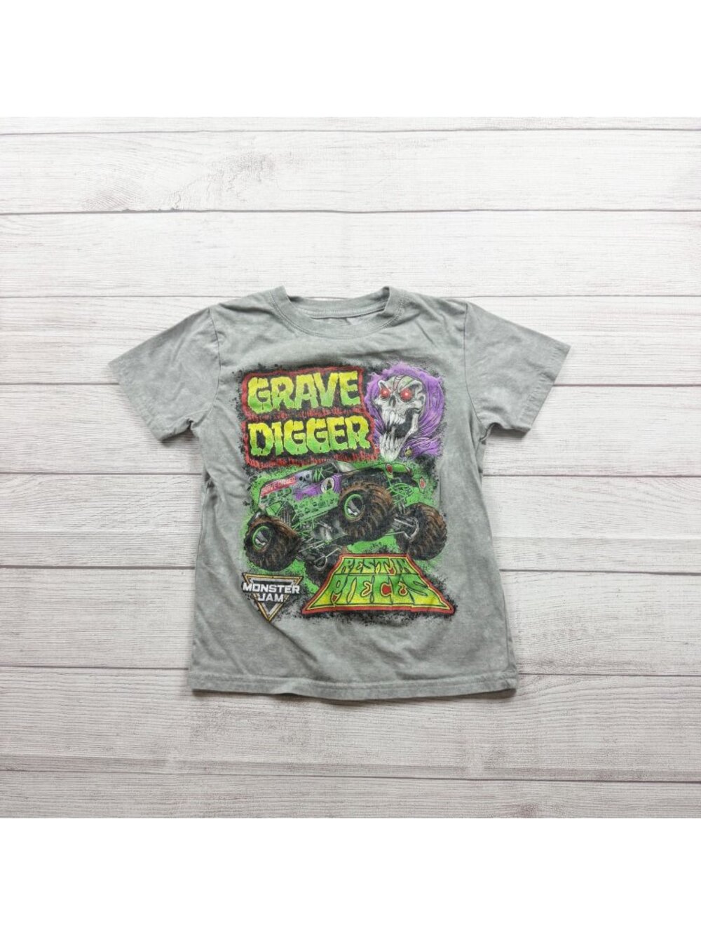 Monster Jam Grave Digger Graphic Tee Crew Neck M - Picture 1 of 3